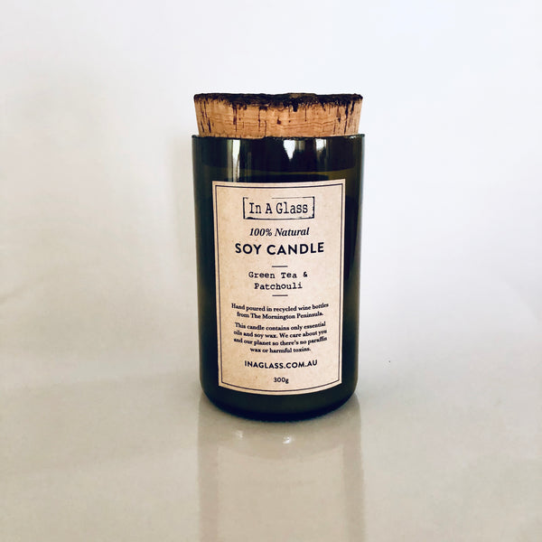 100% Natural Soy Candle - Green Tea & Patchouli